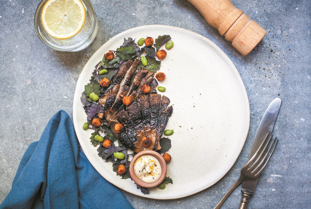 Grilled Oyster Mushroom Salad for lunch