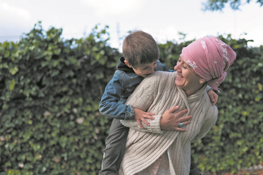 mother with cancer and her son