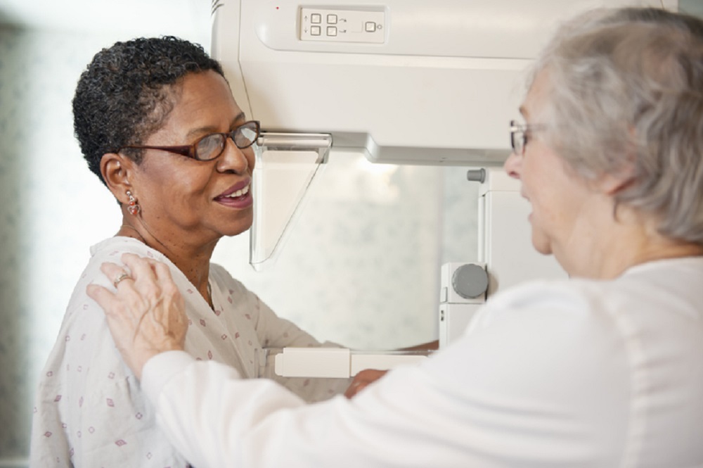 Mature Woman having Mammogram