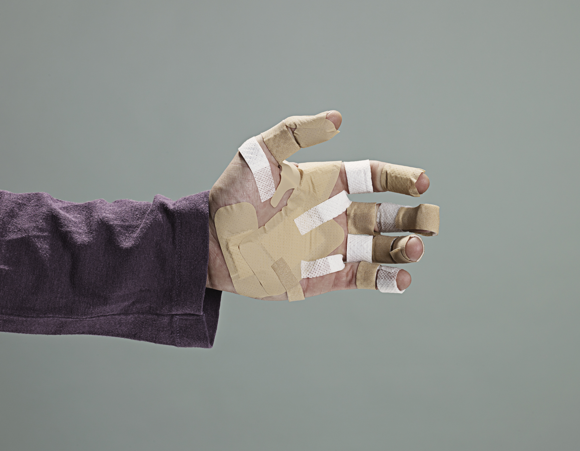 Bandages on Man's Hand