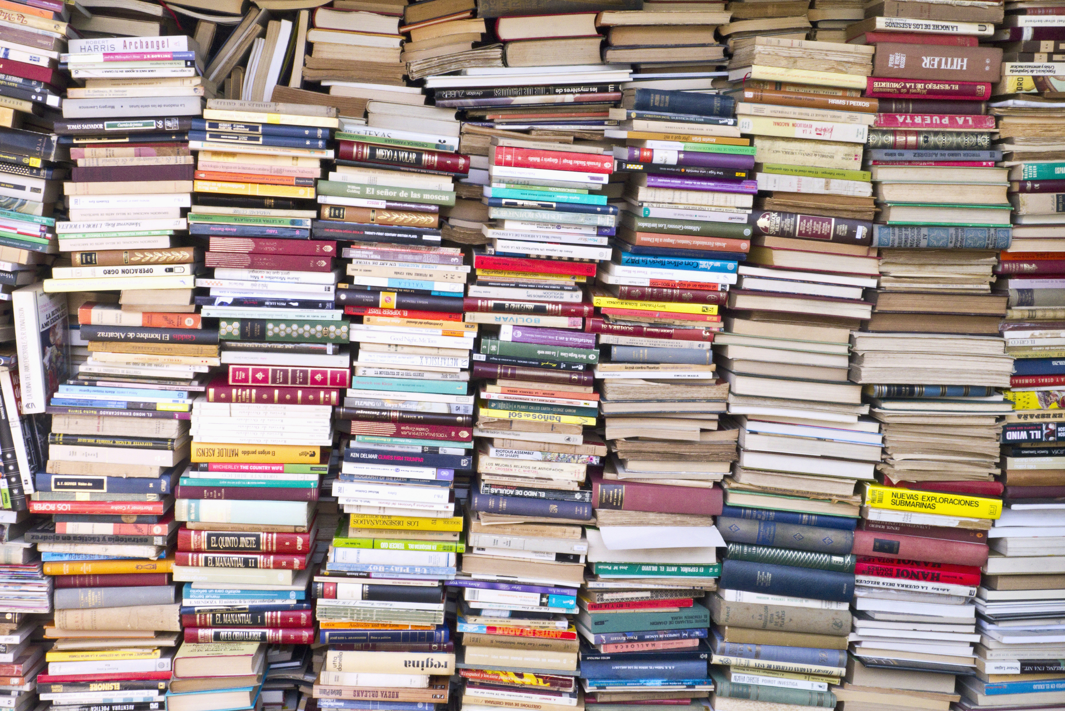 Books stored in stacks