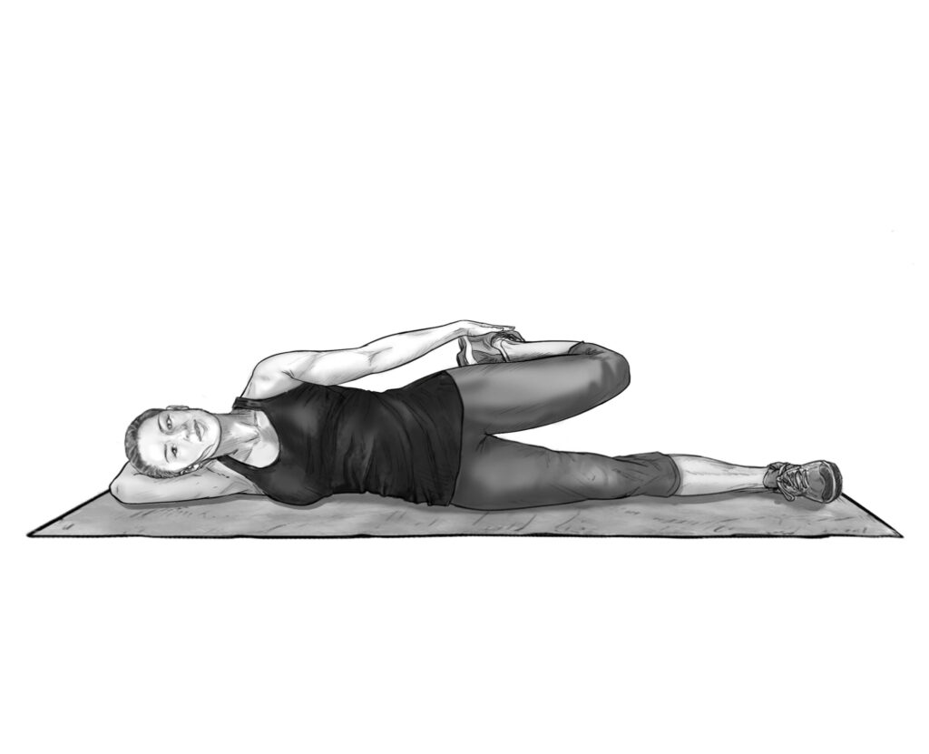 Side-lying quardriceps Stretch
